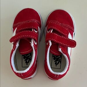 Red Velcro Vans